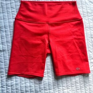 ALO Yoga Women's Bold Red Bike Shorts